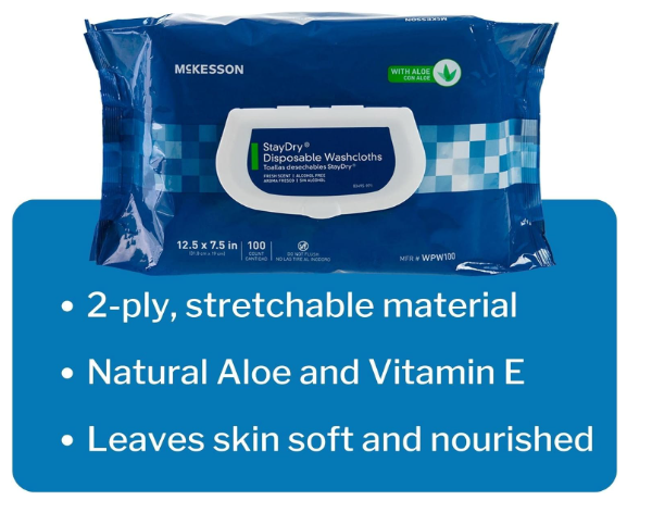 McKesson Disposable Cleansing Wipes